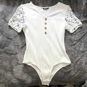 Cute and Detailed Bodysuit White